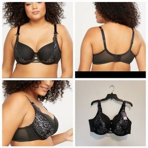 Cacique 46DDD lace boost balconette bra